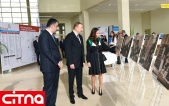 تصاویر/ بازدید رئیس جمهور آذربایجان و همسرش از نمایشگاه باکوتل
