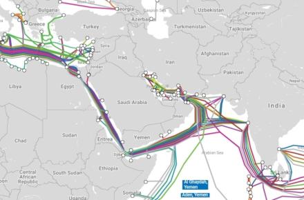 تهدید انصارالله یمن به قطع کابل فیبرنوری در دریای سرخ و قطع اینترنت جهانی