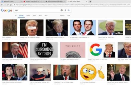 دلیل نمایش تصویر ترامپ پس از جست‌وجوی کلمه احمق در گوگل