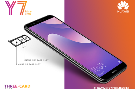 اسلات سه گانه در HUAWEI Y7 Prime 2018 