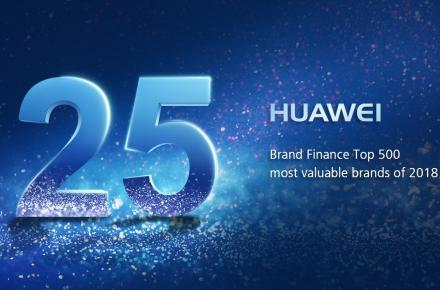 جهش برند HUAWEI به رتبه 25 در رده بندی برند Brand Finance Global 500