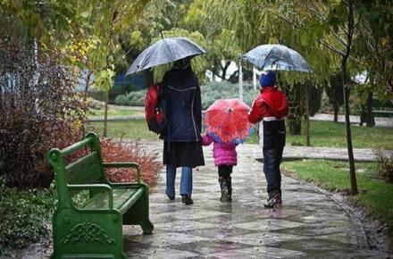 پیش بینی هواشناسی از بارش باران و تگرگ در مناطق مختلف کشور