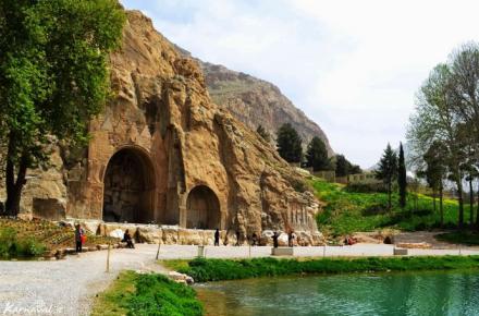 "طاق بستان" رکورد دار بازدیدهای نوروزی مسافرین