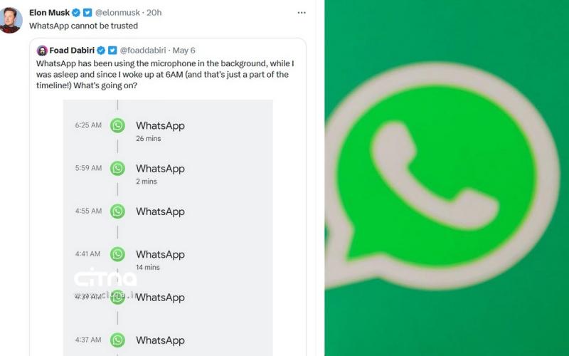 ریپلای جنجالی ایلان ماسک برای تایید عدم اعتماد به واتس‌اپ