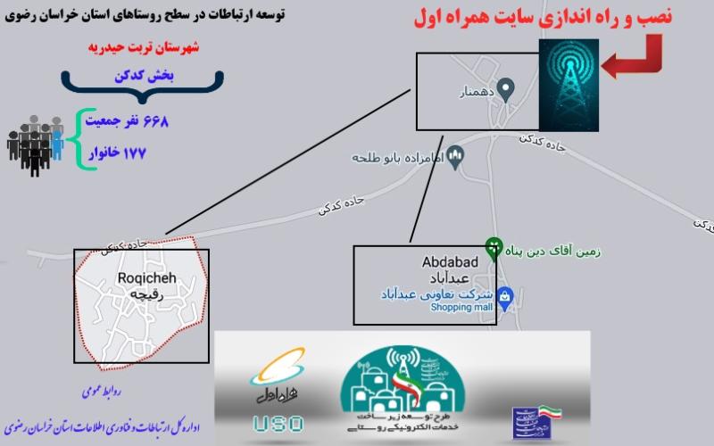 اتصال 668 نفر از روستائیان توابع شهرستان تربت حیدریه به شبکه ملی اطلاعات