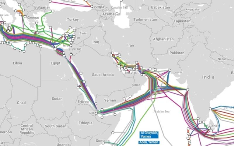 تهدید انصارالله یمن به قطع کابل فیبرنوری در دریای سرخ و قطع اینترنت جهانی
