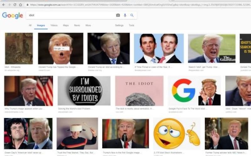 دلیل نمایش تصویر ترامپ پس از جست‌وجوی کلمه احمق در گوگل