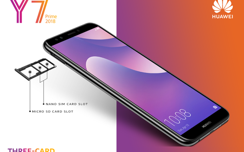 اسلات سه گانه در HUAWEI Y7 Prime 2018 