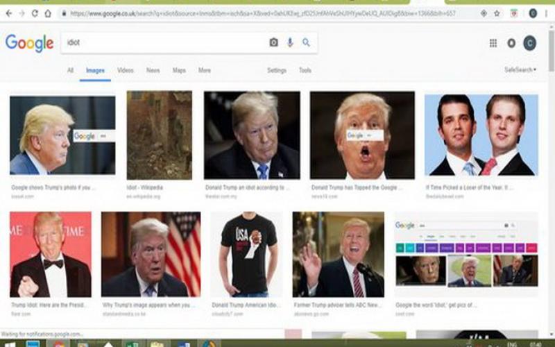 چرا وقتی کلمه احمق را سرچ می‌کنیم عکس ترامپ ظاهر می‌شود؟