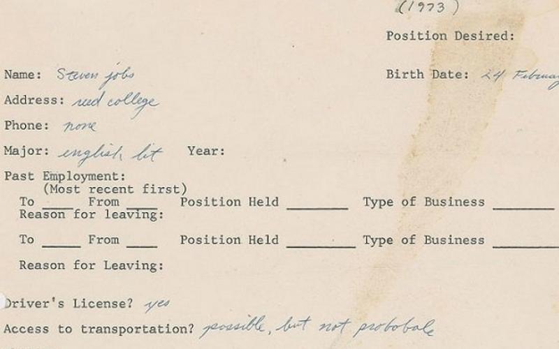 حراج 50 هزار دلاری رزومه پراشتباه استیو جابز!